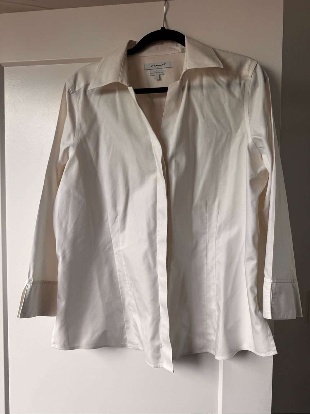 Foxcroft White Button-Down Shirt